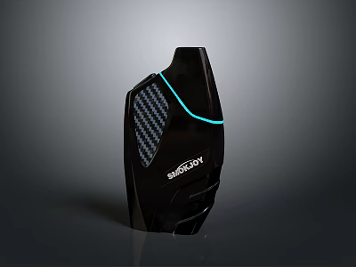 SHARKBOY Black Daily Life Accessory With Carbon Fiber Texture And Blue Accent Line For Home Use 3d model