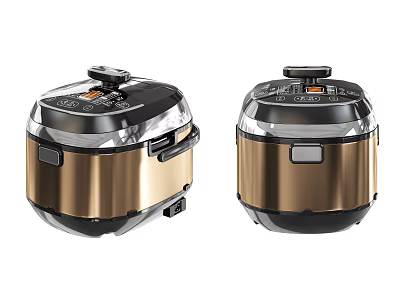 Sleek Modern Electric Rice Cooker With Digital Control And Non Stick Pot 3d model
