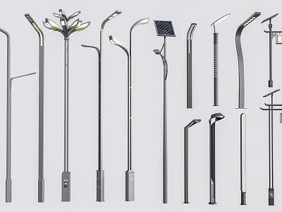 Outdoor Lights With Various Modern Designs For Street And Garden Decoration Use 3d model