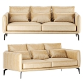 Double sofa fabric double sofa 3d model