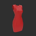 Red Sleeveless Fitted Dress For Women Casual Summer Fashion Wear
