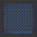 Blue Plastic Storage Basket With Mesh Design And Handles For Home Organization
