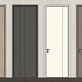 Hinged Doors in Various Colors and Wooden Finishes for Modern Home Interior