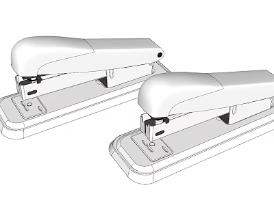 Modern White Staplers For Office Desk Use And Document Binding Needs 3d model