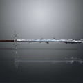 Ornate Metal Sword Featuring Decorative Hilt And Sharp Bladed Edge Design