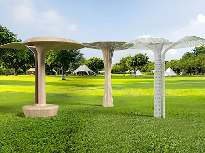 Modern Special-Shaped Pillar Petal Landscape Spiral Pillar Landscape Rest Pavilion Petal Rest Pavilion Modern Special-Shaped Pillar Creative Package Pillar Decoration Pillar 3d model