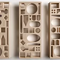 Modern Storage Rack Partition Rack Decorative Rack 3d model