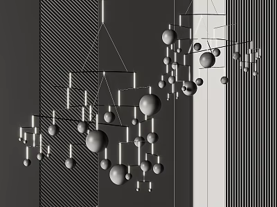 Modern chandelier 3d model