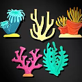 Colorful Coral Shaped Wall Decor with Vibrant Designs for Home Interior Decoration
