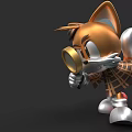 Cartoon Fox Detective Character Investigating With Magnifying Glass And Plaid Coat