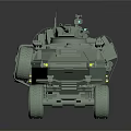 Armored Military Vehicle With Six Wheeled Chassis And Mounted Weapon System