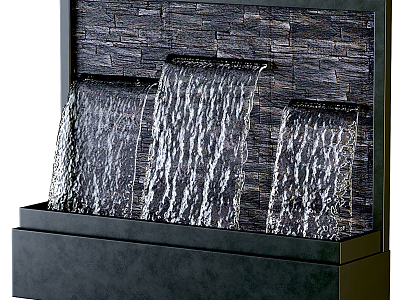 modern fountain water curtain wall model