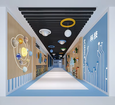 Modern Corridor Technology Corridor 3d model