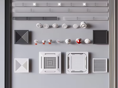 Variety Of Air Conditioner Vents Design 3d model