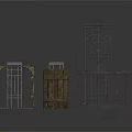 Various Door And Window Frames Featuring Wooden Metal Designs Ornate Patterns And Simple Styles