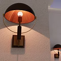 Modern Wall Lamp Design With Wooden Shade And Metal Frame Accents