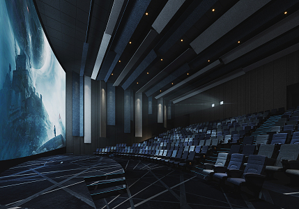 Modern Cinema Screening Hall Cinema Hall 3d model