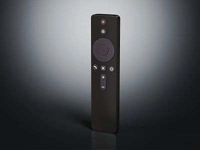 Modern Smart LED TV With Sleek Black Remote Control Circular Navigation And Function Buttons 3d model