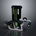 Modern Home Fitness Equipment With Black White Green Accents Adjustable Seat And Display Panel