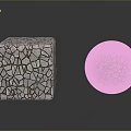 Natural Wood and Stone Decorative Cube Sphere with Mosaic Texture Surface