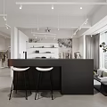 Modern Clothing Store Interior With Hanging Apparel And Minimalist Display Racks