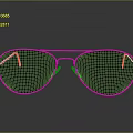 Stylish Red Aviator Sunglasses With Reflective Lenses And Metal Frame