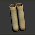 Essential Household Supplies Two Beige Paper Rolls For Daily Use And Home Needs