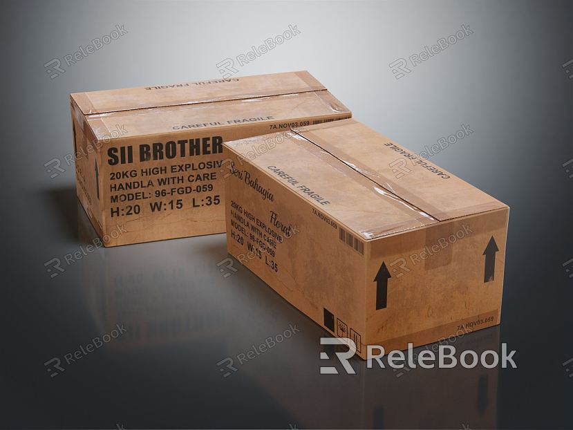 Modern carton box model