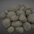 Pile Of Natural Stones In Various Sizes With Textured Surface For Decorative Use