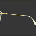 Stylish Women Pearl Decorated Gold Frame Clear Lens Eyeglasses Fashion Accessory