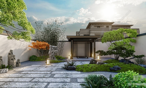 New Chinese Courtyard Landscape 3d model