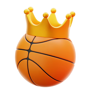 Premium Basketball Sports Equipment With Golden Crown Decor And Classic Design Features 3d model