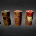 Rusty clay bucket iron bucket 3d model