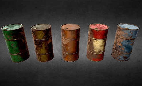 Rusty clay bucket iron bucket 3d model