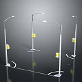 Urban Street Lamps Design With Traffic Lights And Metal Poles On Roadside