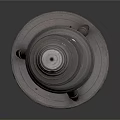 Retro microscope compound microscope magnifying glass experimental equipment 3d model