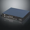 Compact Industrial Computer with Multiple Ports Sleek Black Casing Ethernet and USB Interfaces