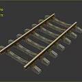 Durable Modern Train Railroad Track Structure Composed Of Steel Rails And Concrete Ties