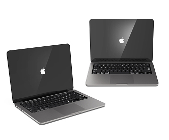 Modern Laptop Apple Computer 3d model