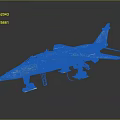 Detailed Military Fighter Jet On Ground With Landing Gear And Access Ladder