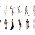 Multiple Women Models Showcasing Various Fashion Styles In Different Outfits And Accessories