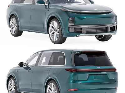 Modern Teal SUV Exterior Design With Front Rear View Sleek Lines And Alloy Wheels 3d model