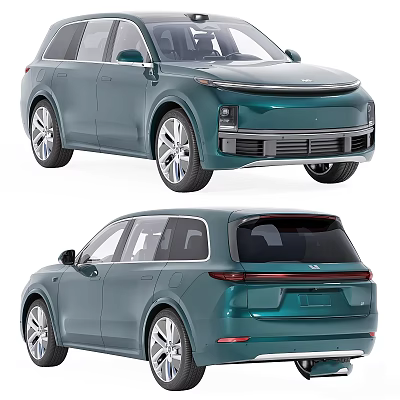 Modern Teal SUV Exterior Design With Front Rear View Sleek Lines And Alloy Wheels 3d model