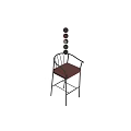 Modern Bar Stool With Black Metal Frame Gray Cushion And Multiple Color Options
