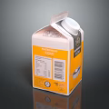 Fresh Milk Carton Package With Nutritional Information Label And Product Details Design
