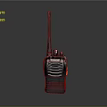 Black Walkie Talkie Electronic Device with Long Antenna and Functional Buttons