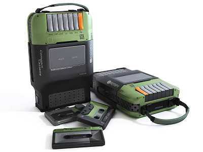 Portable Power Station with LCD Display and Detachable Battery Modules for Digital Devices 3d model