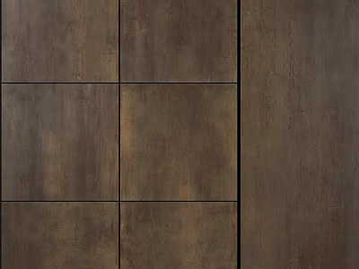 Dark Wood Grain Panel Components With Textured Surface And Jointed Design 3d model