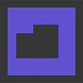 Purple 3D Abstract Geometric Structure With Interlocking Cube Forms And Shiny Surface