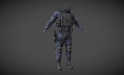 Swat Police Military Defense suit 3d model